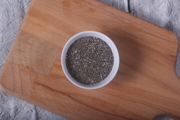Chia seeds are edible on the table