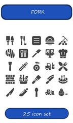 fork icon set
