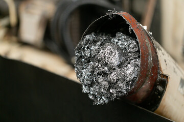 Machine part with pneumatic equipment and hydraulic system, electric part and a mechanical device...