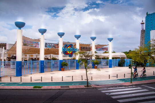 Entrance of Isla Magica, water park family, at Seville, Spain.