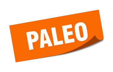 paleo sticker. square isolated label sign. peeler