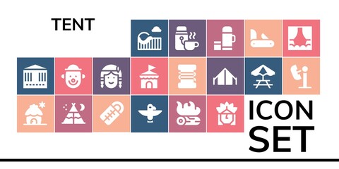 tent icon set