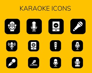 Modern Simple Set of karaoke Vector filled Icons