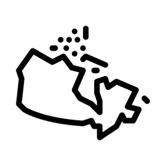 south pole icon vector. south pole sign. isolated contour symbol illustration