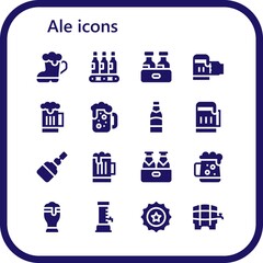Modern Simple Set of ale Vector filled Icons