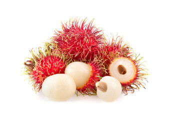 rambutan sweet delicious fruit isolated