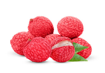 Lychee isolated on white background.