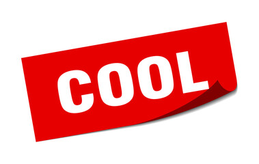 cool sticker. square isolated label sign. peeler