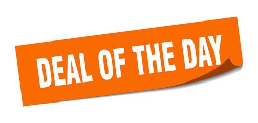 deal of the day sticker. square isolated label sign. peeler