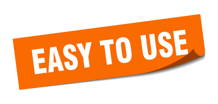 easy to use sticker. square isolated label sign. peeler