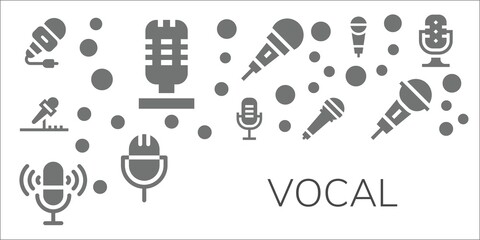 vocal icon set