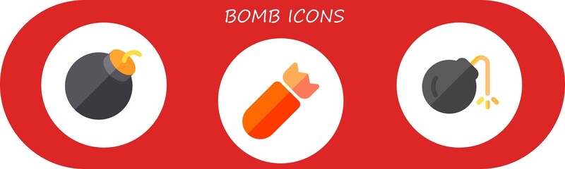 bomb icon set