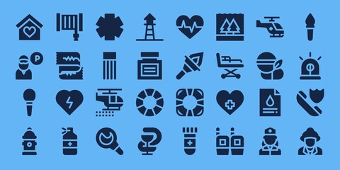 emergency icon set