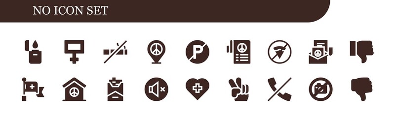 Modern Simple Set of no Vector filled Icons