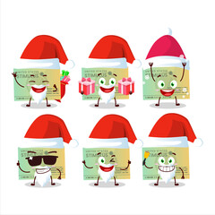 Santa Claus emoticons with stimulsus check cartoon character