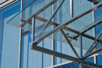 Fototapeta na wymiar Glass and steel architectural construction
