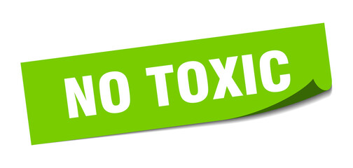 no toxic sticker. square isolated label sign. peeler
