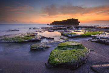 sunset on the beach