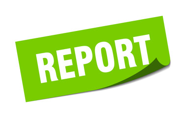 report sticker. square isolated label sign. peeler