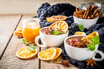 Mulled wine hot chocolate