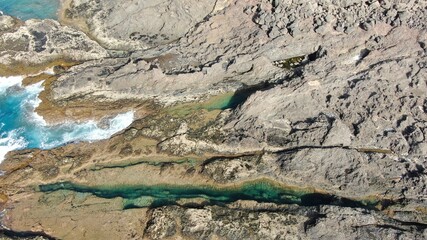 Sea,sky and earth come together creating authentic natural beauties
