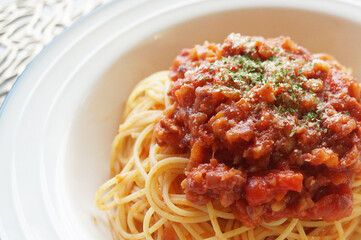 ミートソースパスタ