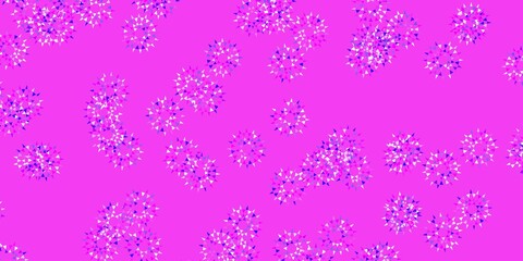 Light purple, pink vector natural layout with flowers.