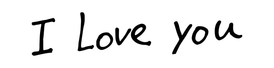 Handlettering quotation about love. Handwritten text isolated on white background. Vector illustration. Template for greeting card, poster, banner. St. Valentine's day