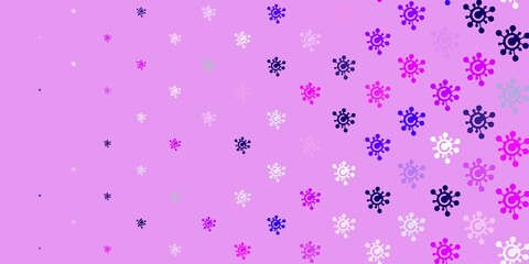 Light Purple, Pink vector template with flu signs.