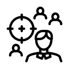 manager aim target icon vector. manager aim target sign. isolated contour symbol illustration