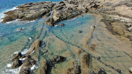 Sea,sky and earth come together creating authentic natural beauties