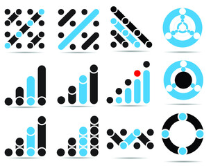 Vector set lines shape design