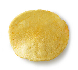 potato chip on white background