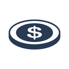 Dollar coin icon