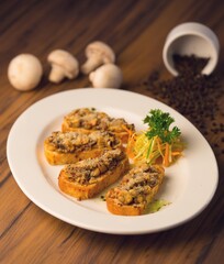 Mushroom tarts