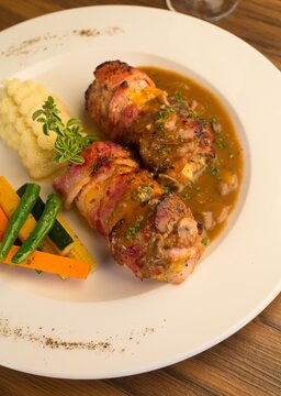 Bacon wrapped chicken