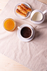 sweet treats and espresso  as coffee break concept