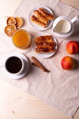 sweet treats and espresso  as coffee break concept