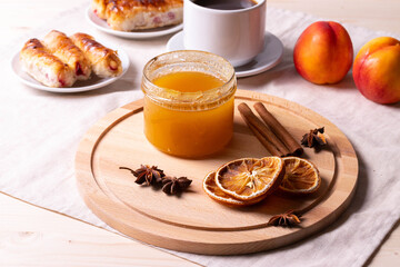 sweet treats and espresso  as coffee break concept