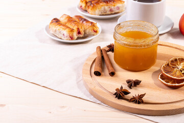 sweet treats and espresso  as coffee break concept