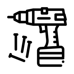 screwdriver equipment icon vector. screwdriver equipment sign. isolated contour symbol illustration
