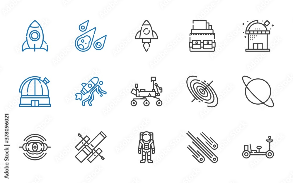 Canvas Prints rocket icons set