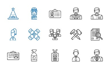 worker icons set