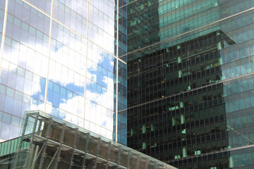 modern glass buildings in melbourne (australia)