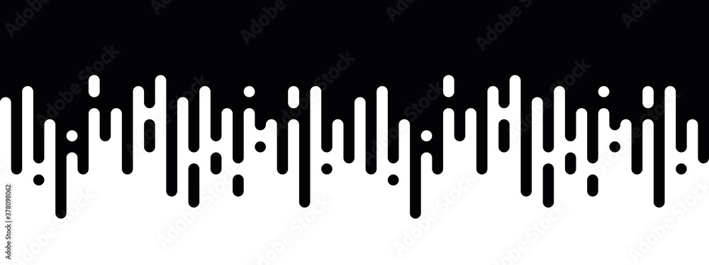 Poster seamless vector abstract transition of two colors. rounded lines blended in. looks like dipping pain