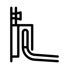 stretch ceiling construction icon vector. stretch ceiling construction sign. isolated contour symbol illustration