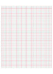 Millimeter grid on A4 size page. Divided by black 1 and red 10 mm lines. Sheet of engineering graph paper. Vector illustration