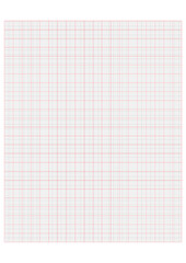 Millimeter grid on A4 size page. Divided by black 1 and red 10 mm lines. Sheet of engineering graph paper. Vector illustration