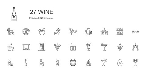 wine icons set