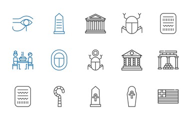 temple icons set
